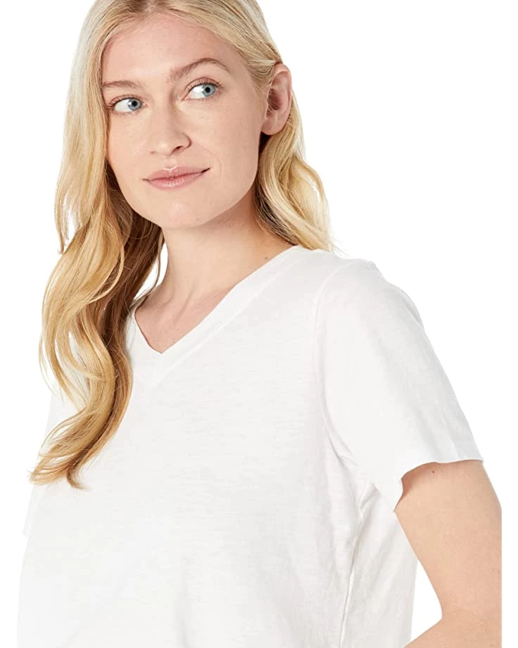 Eileen Fisher V-Neck Short Sleeve Tee in Slubby Organic Cotton Jersey | Shirts & Tops 5 Eileen Fisher V-Neck Short Sleeve Tee in Slubby Organic Cotton Jersey | Shirts & Tops - Image 3