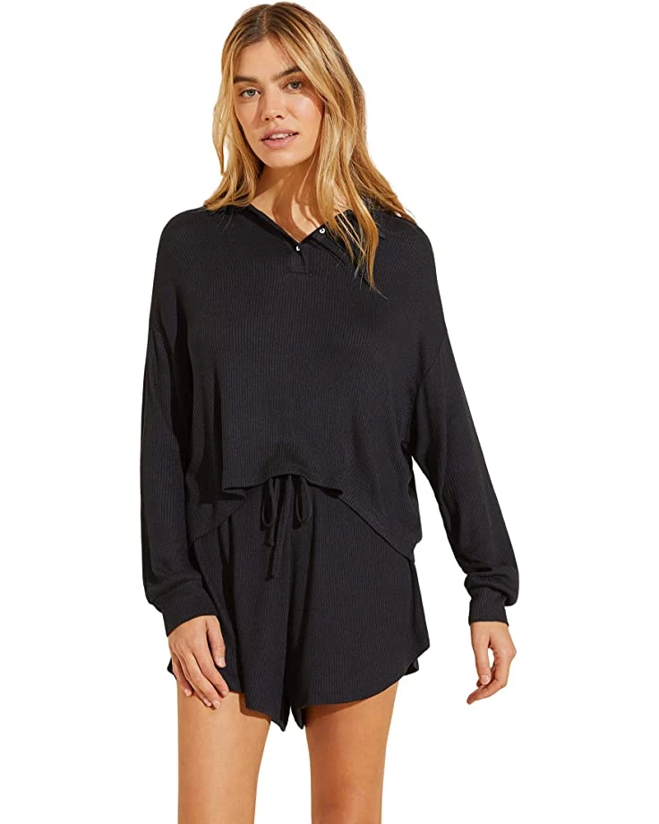 Eberjey Elon - The Long Sleeve Polo | Sleepwear 3 Eberjey Elon - The Long Sleeve Polo | Sleepwear