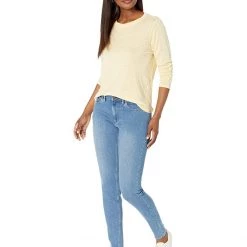 Eileen Fisher Crew Neck Long Sleeve Tee in Organic Linen Jersey | Shirts & Tops -Eberjey Shop 71XsB2gyzBL. AC SR736920