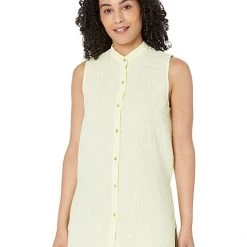 Eileen Fisher Mandarin Collar Sleeveless Long Shirt in Garment Dyed Organic Handkerchief | Shirts & Tops 11 Eileen Fisher Mandarin Collar Sleeveless Long Shirt in Garment Dyed Organic Handkerchief | Shirts & Tops -Eberjey Shop 71YxtpqLGFL. AC SR736920