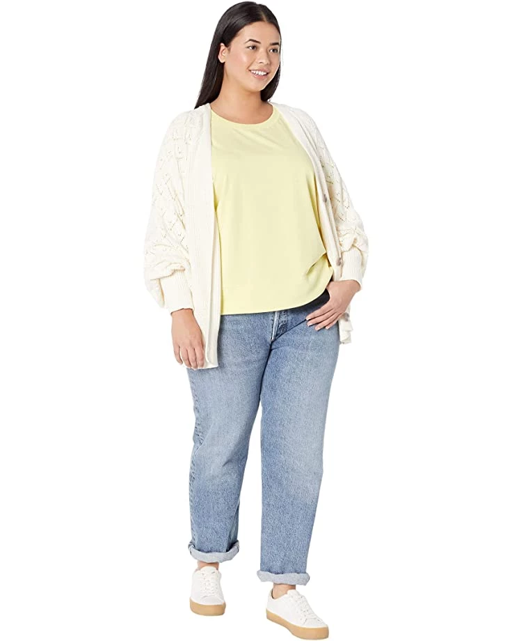 Eileen Fisher Crew Neck Top with High-Low Hem in Organic Pima Cotton Stretch Jersey | Hoodies & Sweatshirts 6 Eileen Fisher Crew Neck Top with High-Low Hem in Organic Pima Cotton Stretch Jersey | Hoodies & Sweatshirts - Image 4