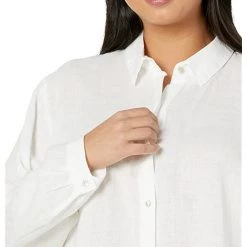 Eileen Fisher Classic Collar Easy Long Shirt in Organic Handkerchief Linen | Shirts & Tops -Eberjey Shop 71cnYiCyKOL. AC SR736920