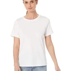 Eileen Fisher Round Neck Short Sleeve Tee in Organic Pima Cotton Jersey | Shirts & Tops -Eberjey Shop 71cotFEQdRL. AC SR736920