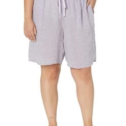 Eileen Fisher Midthigh Shorts with Drawstring in Puckered Organic Linen