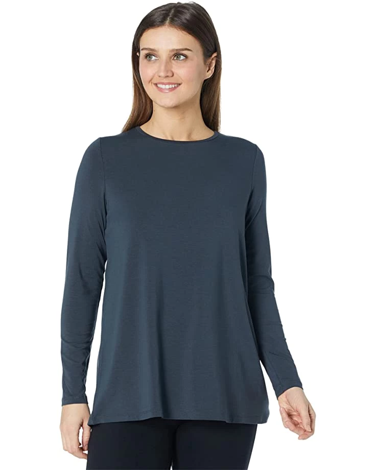 Eileen Fisher Petite Crew Neck Tunic in Fine Stretch Jersey Knit | Shirts & Tops 7 Eileen Fisher Petite Crew Neck Tunic in Fine Stretch Jersey Knit | Shirts & Tops - Image 5