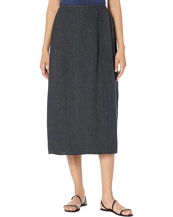 Eileen Fisher Full-Length Wrap Skirt in Washed Organic Linen Delave | Skirts 3 Eileen Fisher Full-Length Wrap Skirt in Washed Organic Linen Delave | Skirts