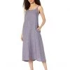 Eileen Fisher Full-Length Cami Dress in Washed Organic Linen Delave | Dresses