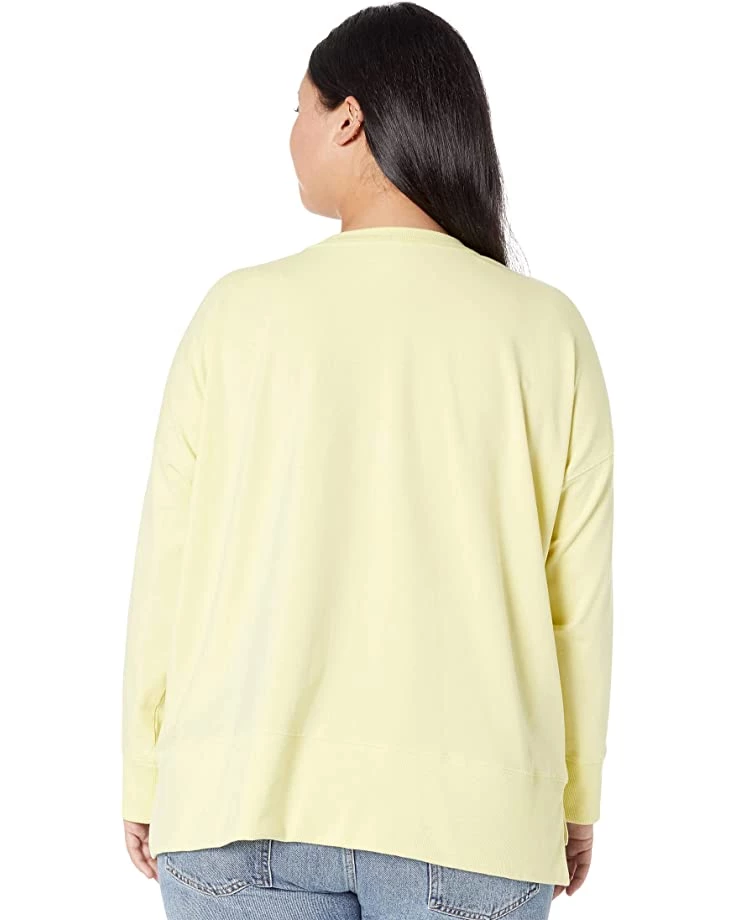 Eileen Fisher Crew Neck Top with High-Low Hem in Organic Pima Cotton Stretch Jersey | Hoodies & Sweatshirts 4 Eileen Fisher Crew Neck Top with High-Low Hem in Organic Pima Cotton Stretch Jersey | Hoodies & Sweatshirts - Image 2