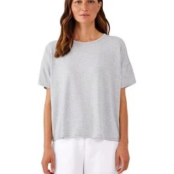 Eileen Fisher Crew Neck Boxy Tee | Shirts & Tops -Eberjey Shop 71grlQQ jIL. AC SR736920