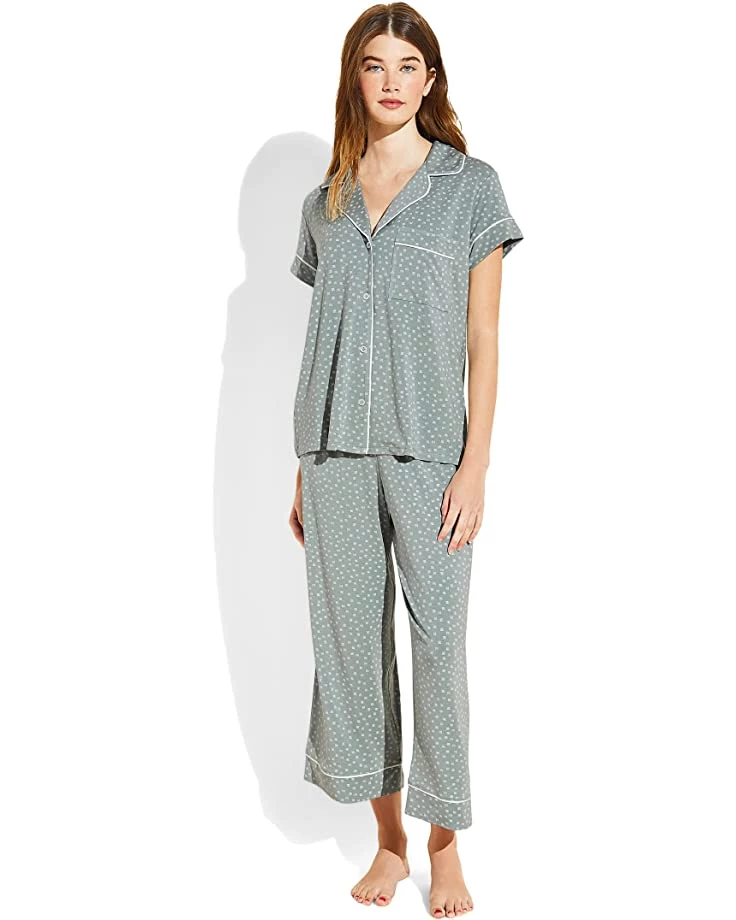 Eberjey Gisele Printed Short Sleeve Crop Pajama | Sleepwear 3 Eberjey Gisele Printed Short Sleeve Crop Pajama | Sleepwear