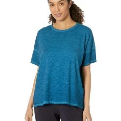 Eileen Fisher Crew Neck Boxy Tee in Pigment Dyed Slubby Organic Cotton | Shirts & Tops -Eberjey Shop 71k0njmVEL. AC SR736920
