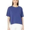 Eileen Fisher Crew Neck Boxy Top | Shirts & Tops -Eberjey Shop 71mM33CNfYL. AC SR736920
