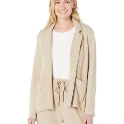 Eileen Fisher Long Blazer in Lightweight Organic Cotton Terry | Coats & Outerwear -Eberjey Shop 71nCljDsFlL. AC SR736920