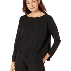 Eileen Fisher Bateau Neck Long Sleeve Box Top | Shirts & Tops