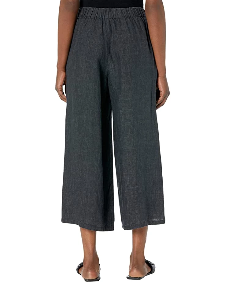 Eileen Fisher Wide Leg Cropped Pants in Washed Organic Linen Delave 4 Eileen Fisher Wide Leg Cropped Pants in Washed Organic Linen Delave - Image 2