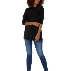 Eileen Fisher Crew Neck Tunic in Fine Stretch Jersey Knit | Shirts & Tops -Eberjey Shop 71oQxocOmIL. AC SR736920