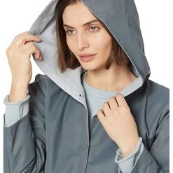 Eileen Fisher Petite Hooded Reversible Coat in Organic Cotton Nylon | Coats & Outerwear -Eberjey Shop 71ouIIf45L. AC SR736920