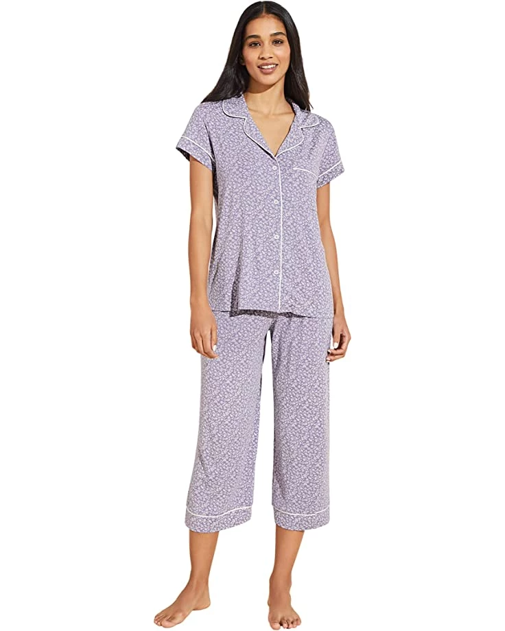 Eberjey Gisele Printed Short Sleeve Crop Pajama | Sleepwear 6 Eberjey Gisele Printed Short Sleeve Crop Pajama | Sleepwear - Image 4