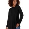 Eileen Fisher Crew Neck Tunic in Fine Stretch Jersey Knit | Shirts & Tops -Eberjey Shop 71tpKOKaC6L. AC SR736920