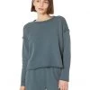 Eileen Fisher Petite Crew Neck Box Top in Organic Cotton French Terry | Hoodies & Sweatshirts -Eberjey Shop 71xC34rl1vL. AC SR736920