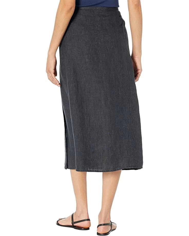Eileen Fisher Full-Length Wrap Skirt in Washed Organic Linen Delave | Skirts 4 Eileen Fisher Full-Length Wrap Skirt in Washed Organic Linen Delave | Skirts - Image 2