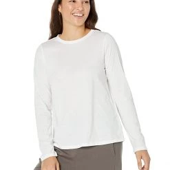 Eileen Fisher Round Neck Long Sleeve Tee | Shirts & Tops -Eberjey Shop 71xTfEU1q5L. AC SR736920
