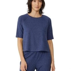 Eileen Fisher Crew Neck Elbow Sleeve Top | Shirts & Tops -Eberjey Shop 818FAaiURBL. AC SR736920
