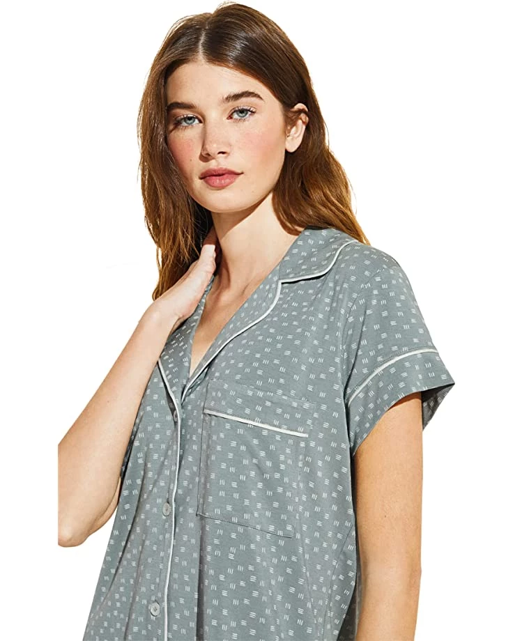 Eberjey Gisele Printed Short Sleeve Crop Pajama | Sleepwear 5 Eberjey Gisele Printed Short Sleeve Crop Pajama | Sleepwear - Image 3