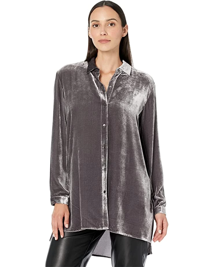 Eileen Fisher Classic Collar Long Shirt | Shirts & Tops 6 Eileen Fisher Classic Collar Long Shirt | Shirts & Tops - Image 4