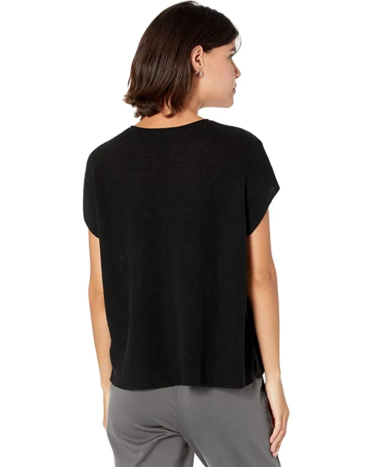 Eileen Fisher Petite Crew Neck Box Top in Organic Linen Cotton | Shirts & Tops 4 Eileen Fisher Petite Crew Neck Box Top in Organic Linen Cotton | Shirts & Tops - Image 2