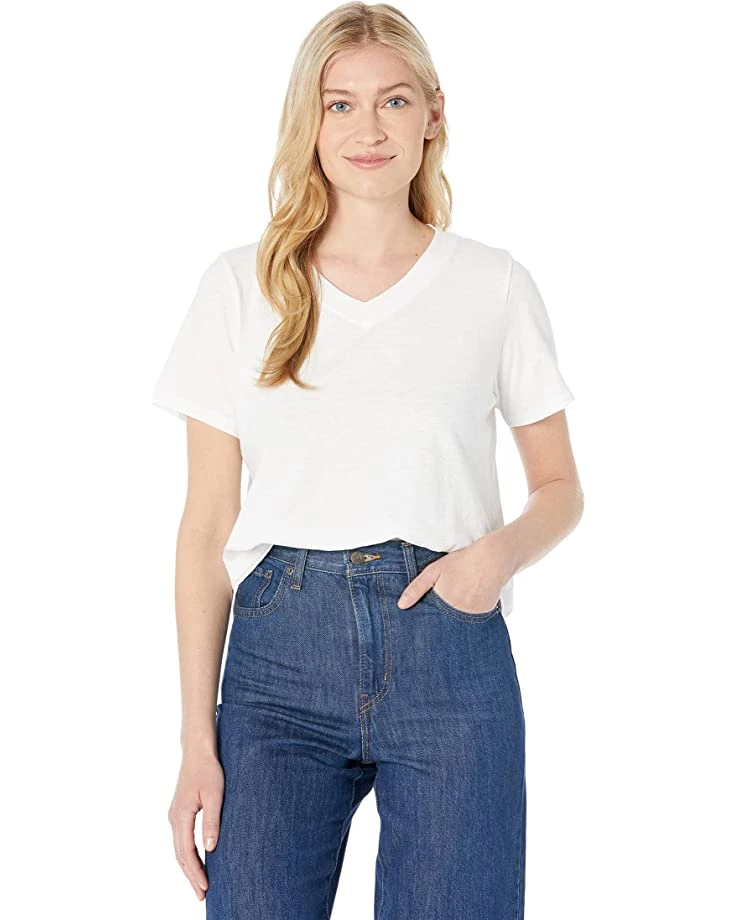 Eileen Fisher V-Neck Short Sleeve Tee in Slubby Organic Cotton Jersey | Shirts & Tops 3 Eileen Fisher V-Neck Short Sleeve Tee in Slubby Organic Cotton Jersey | Shirts & Tops