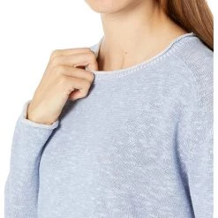 Eileen Fisher Crew Neck Flat Saddle Pullover in Organic Cotton Linen Slub | Sweaters -Eberjey Shop 81Yq0ZXL4L. AC SR736920