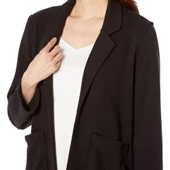 Eileen Fisher Long Blazer in Lightweight Organic Cotton Terry | Coats & Outerwear -Eberjey Shop 81aeWcTKKHL. AC SR736920