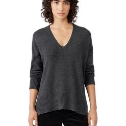 Eileen Fisher V-Neck Box Top | Sweaters
