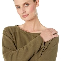 Eileen Fisher Bateau Neck Saddle Shoulder Box Top in Lightweight Organic Cotton Terry | Shirts & Tops -Eberjey Shop 81bz UbSYL. AC SR736920