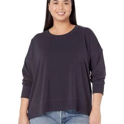 Eileen Fisher Crew Neck Top with High-Low Hem in Organic Pima Cotton Stretch Jersey | Hoodies & Sweatshirts 11 Eileen Fisher Crew Neck Top with High-Low Hem in Organic Pima Cotton Stretch Jersey | Hoodies & Sweatshirts -Eberjey Shop 81ewBJ8lH5L. AC SR736920