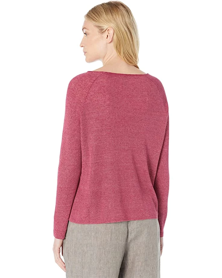 Eileen Fisher Raglan Sleeve Pullover in Organic Linen Delave Rib | Shirts & Tops 4 Eileen Fisher Raglan Sleeve Pullover in Organic Linen Delave Rib | Shirts & Tops - Image 2