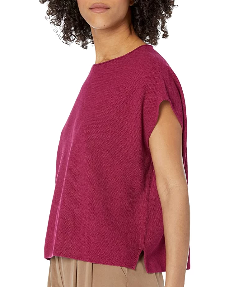 Eileen Fisher Crew Neck Box Top in Textured Organic Linen Cotton Seed | Shirts & Tops 5 Eileen Fisher Crew Neck Box Top in Textured Organic Linen Cotton Seed | Shirts & Tops - Image 3