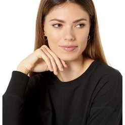 Eileen Fisher Petite Crew Neck Top with High-Low Hem in Organic Cotton Stretch Jersey | Shirts & Tops -Eberjey Shop 81uS1t 20qL. AC SR736920