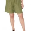 Eileen Fisher Midthigh Shorts w/ Drawstring in Washed Organic Linen Delave -Eberjey Shop 81uUw3v0h6L. AC SR736920