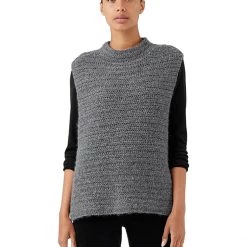 Eileen Fisher Crochet Mock Neck Top | Sweaters