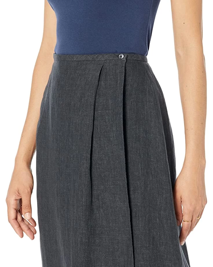 Eileen Fisher Full-Length Wrap Skirt in Washed Organic Linen Delave | Skirts 5 Eileen Fisher Full-Length Wrap Skirt in Washed Organic Linen Delave | Skirts - Image 3