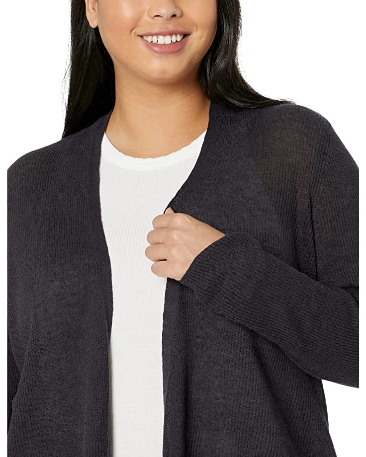 Eileen Fisher V-Neck Cardigan in Organic Linen Cotton Airy Tuck | Sweaters 5 Eileen Fisher V-Neck Cardigan in Organic Linen Cotton Airy Tuck | Sweaters - Image 3
