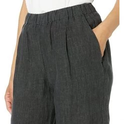 Eileen Fisher Straight Leg Ankle Pleated Pants in Washed Organic Linen Delave -Eberjey Shop 91Uj orKyML. AC SR736920