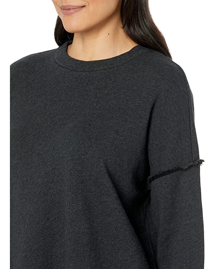 Eileen Fisher High Crew Neck Box Top in Melange Organic Cotton French Terry | Hoodies & Sweatshirts 5 Eileen Fisher High Crew Neck Box Top in Melange Organic Cotton French Terry | Hoodies & Sweatshirts - Image 3