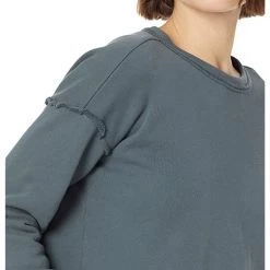 Eileen Fisher Petite Crew Neck Box Top in Organic Cotton French Terry | Hoodies & Sweatshirts -Eberjey Shop 91xfn61T7CL. AC SR736920